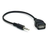 3.5mm Male Audio Jack to USB Adapter, AUX to USB Audio Converter Cable for Car Stereo, Truck, Vehicle, MP3/CD Player, External U Disk, and Speaker