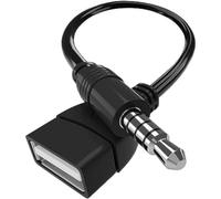 3.5mm Male AUX Audio Jack, USB to Jack Adapter, Audio Plug Male to USB 2.0 Type A Female OTG, Audio Converter Cable for Car Stereo, Lead Adapter Cable Cord with Decoding Function