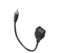 3.5mm Male AUX Audio Plug Jack to the USB 2.0 Female, MP3/Speaker Player, Audio Source Compatibility, Audio to USB Converter Female jack OTG audio Cable Converter Adapter Cord for Car Aux Port.