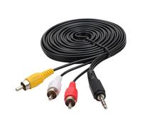 3.5mm Male to 3RCA Adapter Cable for Clear Sound and Video Output Converter