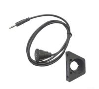 3.5mm Male to Female Aux Extension Cable Having Mounting Bracket for Car Boat For Bike or Trailer - 1m Flush-mount Dashboard Audio Cable Compatible with Any 3.5mm Aux Input Stereo