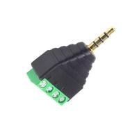 3.5mm Male to Female Terminal Block 4 Pin Stereo Plug Ergonomic Grip Screw Headphone Bolt Solder Bolt Terminal Adapter