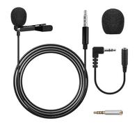 3.5mm Microphone HD Voice - Lavalier Microphone Clip on Mic Grade Omnidirectional Lapel Shirt Collar with 3.5mm Jack - Small Voice Recorder for Interview, Podcast, Camera, Phone, Laptop