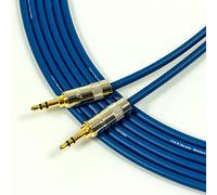 3.5mm Mini Jack to Mini Jack Stereo Aux Audio Cable. REAN by Neutrik Lead Blue 3m (9ft)