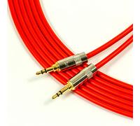 3.5mm Mini Jack to Mini Jack Stereo Aux Audio Cable. REAN by Neutrik Lead Red 1.2m (4ft)