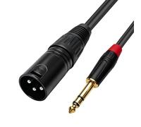 3.5mm Mini Jack to XLR Cable Unbalanced Aux to XLR Male Adapter, 50cm Audio Lead for Connecting Phones, Tablets and Laptops to Mixers, Powered Speakers and Recording Gear, Durable Microphone Cable