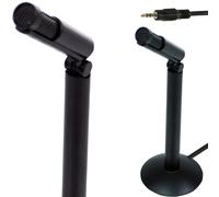 3.5mm Mini Stereo Microphone PC MAC Laptop AUX Compact Phone Record Audio Base