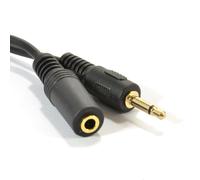 kenable 3.5mm Mono Jack Plug to 3.5mm Socket Extension Cable GOLD 0.5m 50cm