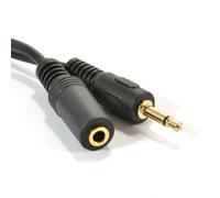 kenable 3.5mm Mono Jack Plug to 3.5mm Socket Extension Cable GOLD 3m [3 metres]