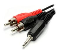 kenable 3.5mm Mono Jack to Twin Phono RCA Male Plugs Cable Lead 1m