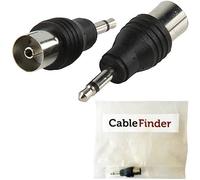 3.5mm Mono Plug To Coaxial Socket Adapter - Aerial Coax Connector - Portable TV & DAB Bose Digital Radio - Loops OFFICIAL