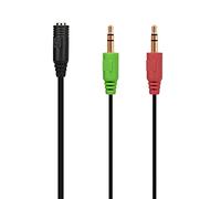 3.5MM one-to-two audio cable 3.5 female to dual 3.5 male two-input one-output one female two-male audio source and microphone cable