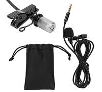 3.5mm Portable Lavalier Microphone, Clip On Mini Mic for Mobile Phone and SLR Cameras, Silver - Omnidirectional Pickup, Lightweight Design, Ideal for Lectures and Recordings (Silver)