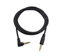 3.5mm Replacement Audio Cable for Gaming Headphones - Oxygen-Free Copper Wire, Gold-Plated Connectors, Flexible TPE Jacket, 1.5M Black