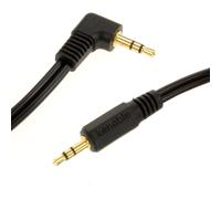 3.5mm Right Angle Male Jack to Jack Stereo Audio Cable 1m