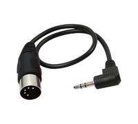 3.5mm Right Angled to DIN5P 5Pin Converter Cable Durability Construction Space Saving Auditory Cord Adapter Cable with L Shaped Connector