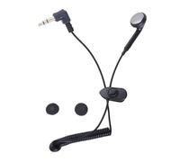 3.5mm Single Ear Wired Earphone - Mono Earphone with Retractable Spring Cable | High Fidelity Noise Isolating Earplug for Left/Right Ear, Lightweight Design for