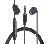 3.5mm Single Side Earbud With Mic Removable Corded Earphone For Phone PC MP3/MP4 Spring Reinforced Single Earphone For Situational Awareness