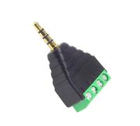 3.5mm Stereo 4Pin Male/Female Screw Terminal Video 3.5mm Male 4Pin Block Plug Connector for PC Laptop Bolt Screw Adapter