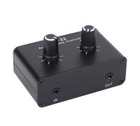 3.5mm Stereo Audio Selector Box with Line Volume Controller, 3.5mm 1/8" Aux Audio Volume Control Attenuator, Stereo for PC CD Player Laptop, Plug & Play