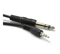 3.5mm Stereo Jack Plug to 6.35mm Stereo Jack Plug Cable 0.25m 25cm