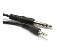 3.5mm Stereo Jack Plug to 6.35mm Stereo Jack Plug Copper Cable 1.8m