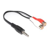 kenable 3.5mm Stereo Jack Plug to Twin Phono Sockets Adapter Cable 15cm