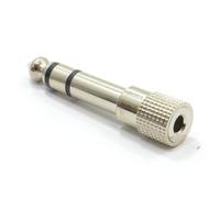 kenable 3.5mm Stereo Jack Socket to 6.35mm Stereo Male Plug Adapter Silver