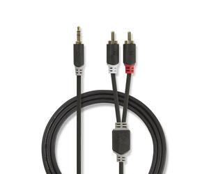 3.5mm Stereo Jack to 2 RCA Phono Mono Left/Right Plugs Audio Cable Lead 5m