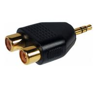 kenable 3.5mm Stereo Jack to Phono Red White RCA Socket Audio Adapter GOLD