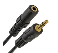 kenable 3.5mm Stereo Jack to Socket Headphone Extension GOLD Cable 3m