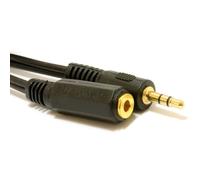 kenable 3.5mm Stereo Jack to Socket Headphone Extension Cable GOLD Plated Connectors 5m Black