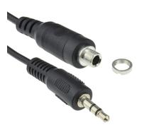 kenable 3.5mm Stereo Panel Mount Socket to 3.5mm Jack Plug Cable Lead 1m