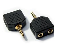 3.5mm Stereo Splitter Adapter 2x Dual/Twin Female Headphones Y Split AUX Audio