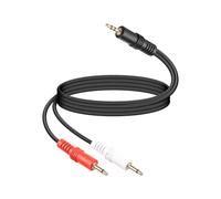 3.5mm Stereo to Dual Mono Y Splitter Cable 1.8M, TRS to 2x TS Audio Cable