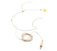 3.5mm Thread Screw Lock Head Microphone Replacement Headset Headworn Microphone Double Earhook Headworn Mic Enduring