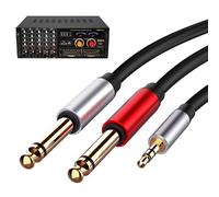 3.5mm to 1/4 Cable, Shielded Stereo Splitter, Reinforced Jacket Build, 1.5m Sturdy Design, Ideal for Live Performance Keyboard Players Studio Home DJ Equipment Studio Musicians