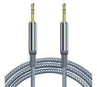 3.5mm to 3.5mm Aux Audio Cable -1.2M- Nylon Braided Aux Cord Lead for Car, Headphone, iPhone, iPad, iPod, Samsung, MP3 Player, Smartphone, Echo Dot, Tablet, Home Stereos, Laptop (1.2M)