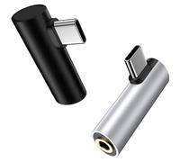 3.5mm to Samsung Headphone Adapter USB C for Galaxy S25 Edge Ultra S24 FE Plus A16 5G A35 A54,Z Fold 6,Z Flip 6 5,2 Right Angle USBC Aux Audio Adapter Type C to 3.5mm Adapter Plug Earphone Jack Dongle