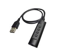 3.5mm to USB Sound Card Volumes Control Mics On OffButton Drive Not Need