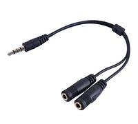 3.5mm TRRS 4 Pole Male Jack Plug Adapter Microphone/Headphone Splitter for Smartphone, Tablet & MacBook