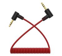 3.5mm TRS to TRS Microphone Patch Cable Audio Mic Cord Compatible with Rode VideoMicro, Wireless GO II, DJI Mic 2, Hollyland Lark M1 M2 150 Max Duo and Other External Mics for DSLR Cameras (Red)