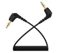 3.5mm TRS to TRS Microphone Patch Cable Audio Mic Cord Compatible with Rode VideoMicro, Wireless GO II, DJI Mic 2, Hollyland Lark M1 M2 150 Max Duo and Other External Mics for DSLR Cameras (Black)