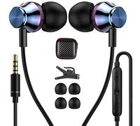 3.5mm Wired Earbuds Headphones for Samsung A15 A14 A13 A12 A52, Noise Isolation in-Ear Earphones with Mic Volume Control HiFi Stereo for iPhone/iPod Laptop Gaming Controller for Android Phone MP3/MP4