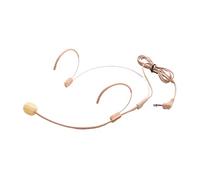 3.5mm Wired Microphone Headset With Detachable Condenser Dual Hook Mic for Teachers, Presenters - Voice Amplifier Studio (Flesh Tint)