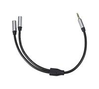 3 5mm Y Splitter Three Section Audio Cable Male to Dual Female Headphone Expansion Gold-Plated Enamelled Copper PVC