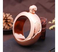 3.5oz Flask Hip Bracelet Bangle Alcohol Whisky Liquor Jewelry Stainless Steel For Party Queen (Rose Gold)