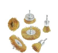 3/5Pcs Brass Wire Brush Set - Heavy-Duty Grinding Wheel & Cup Brush Attachments for Drills(5PCS Mix)