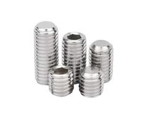3/5pcs M6 M8 M10 304 Stainless Steel Hexagon Socket Set Screws With Flat Point Without Head(20mm,M8-5pcs)