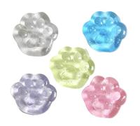3/5Pcs Mini Animals Stress Relief Toy, Anxiety Stress Relief Transparent taba squishy Cute Paw Office Desk Squeeze Toy, Stress Relieving Fidget Toy for Boys Girls Adults (5 Pcs Mix Color)